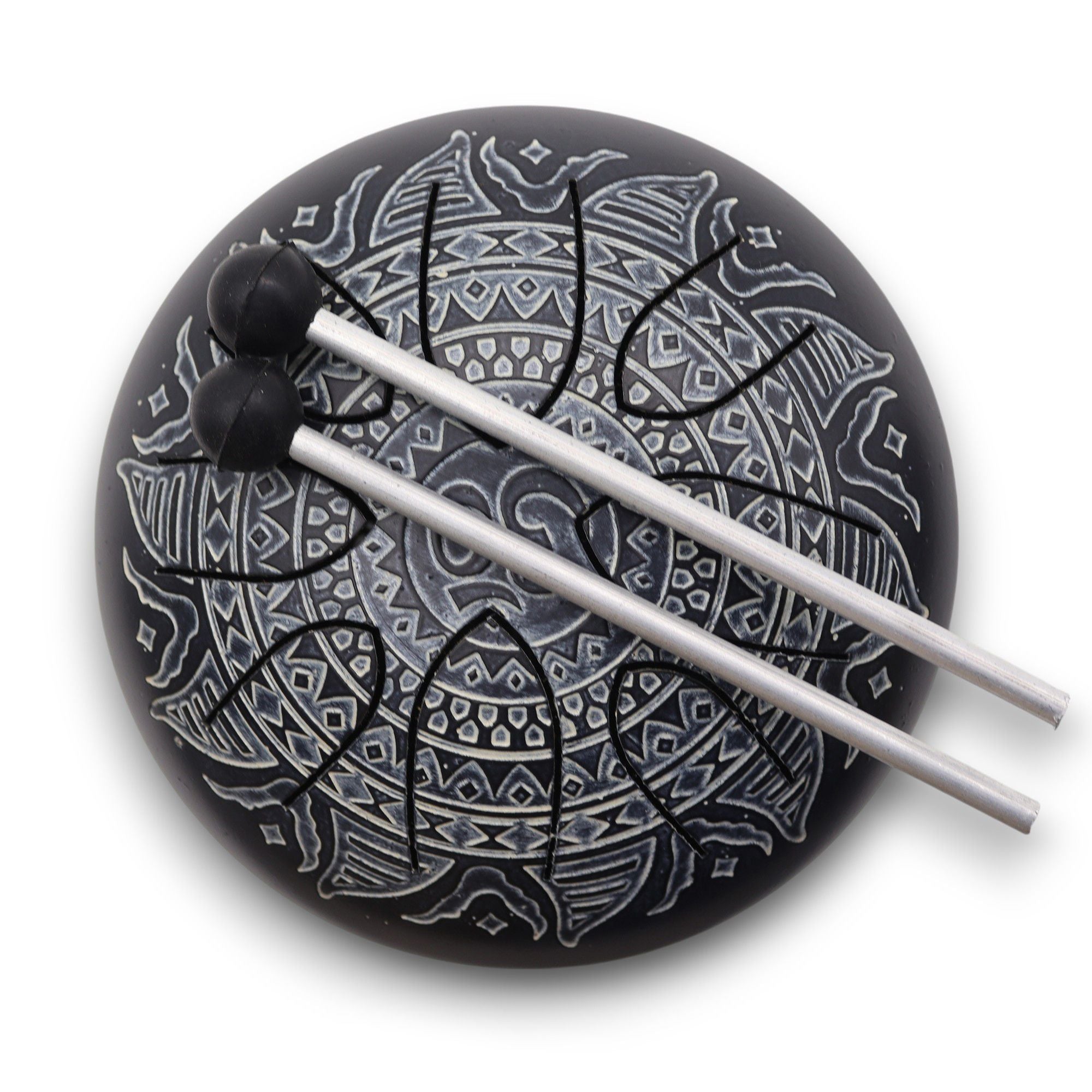 Hapi Drum Om Mandala Engraved - 16cm - Irama Nusa