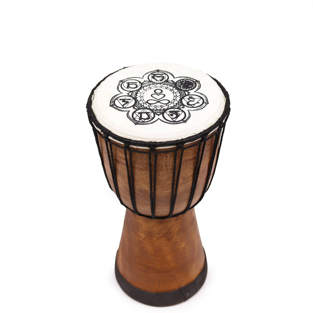 Chakra Wide Top Djembe Drum - 17cm - Irama Nusa