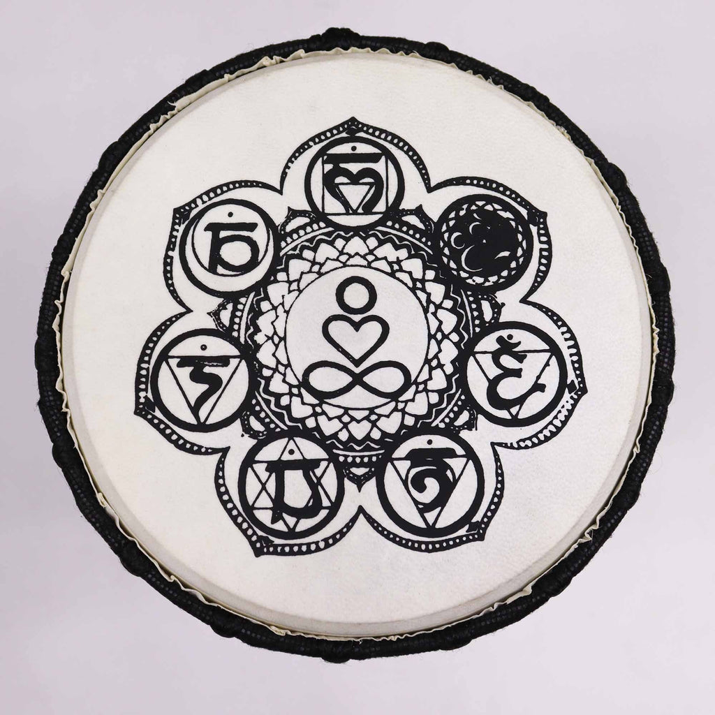 Chakra Wide Top Djembe Drum - 17cm - Irama Nusa