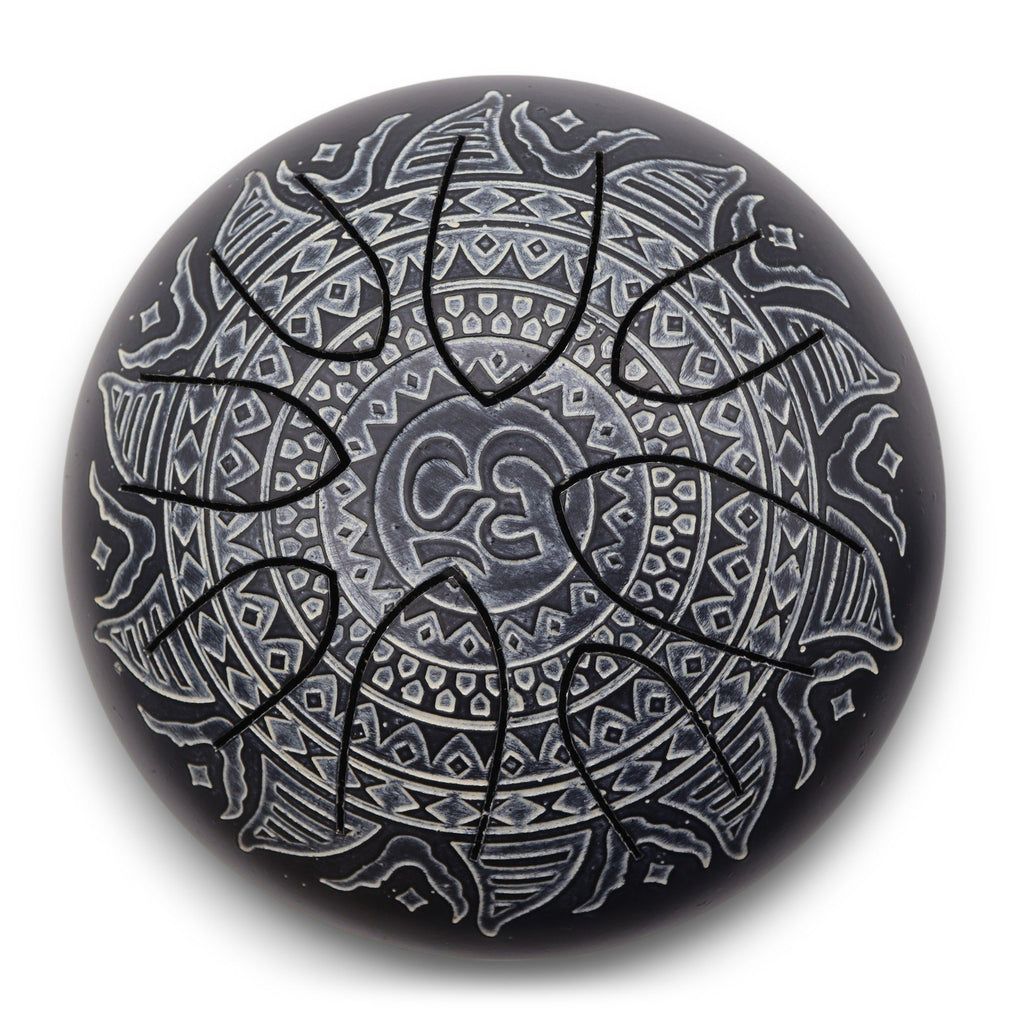 Hapi Drum Om Mandala Engraved - 16cm - Irama Nusa
