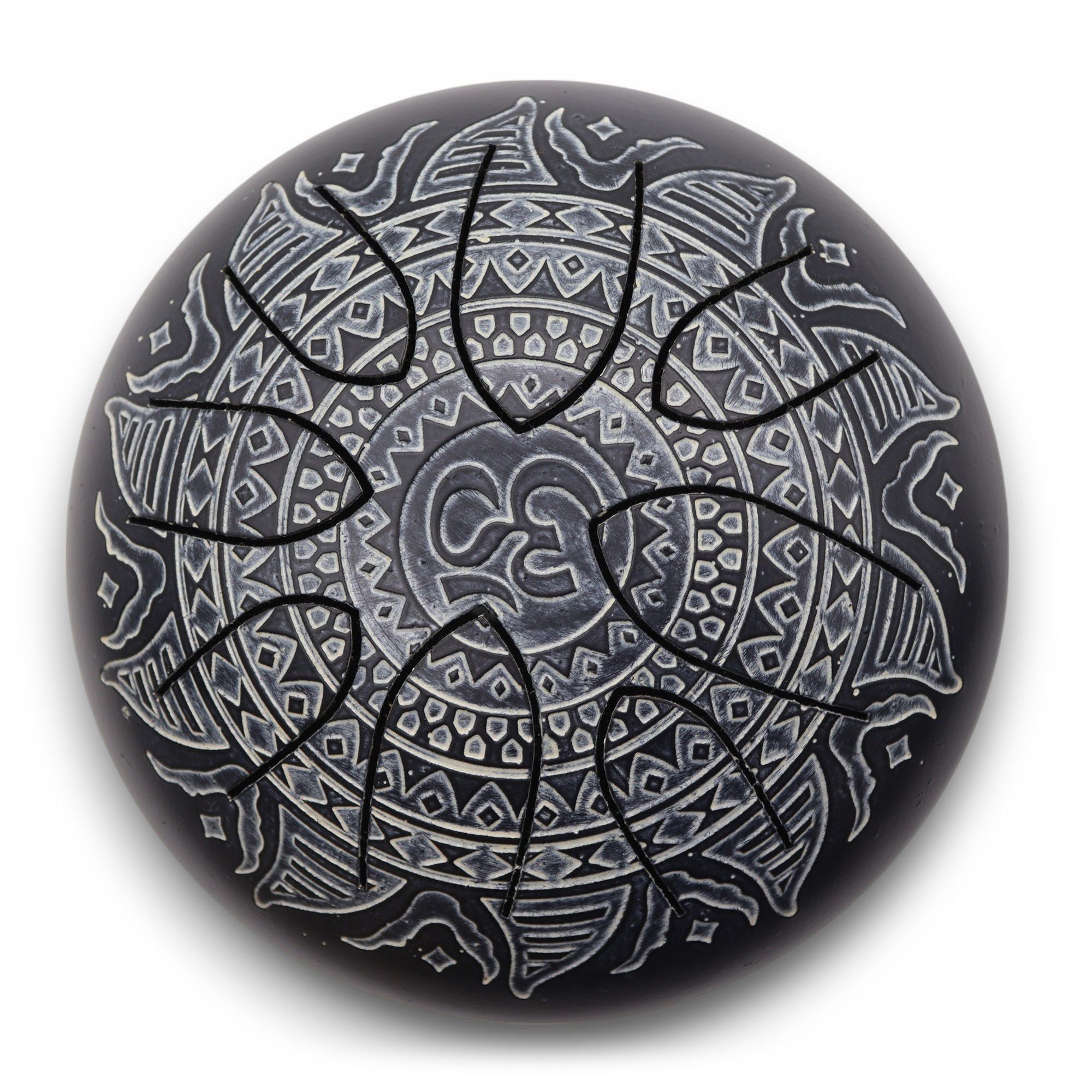 Hapi Drum Om Mandala Engraved - 16cm - Irama Nusa
