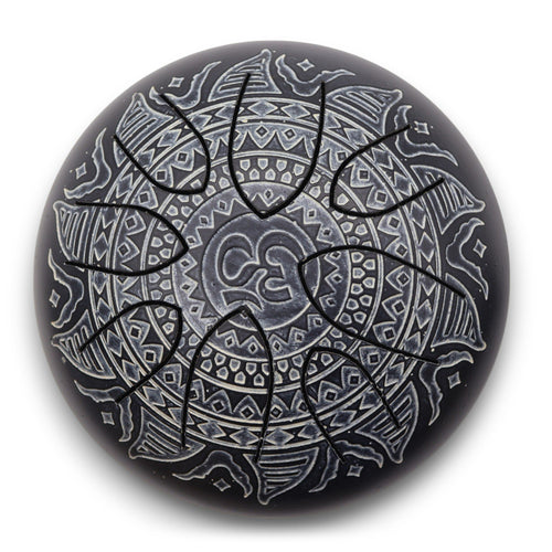 Hapi Drum Om Mandala Engraved - 16cm - Irama Nusa