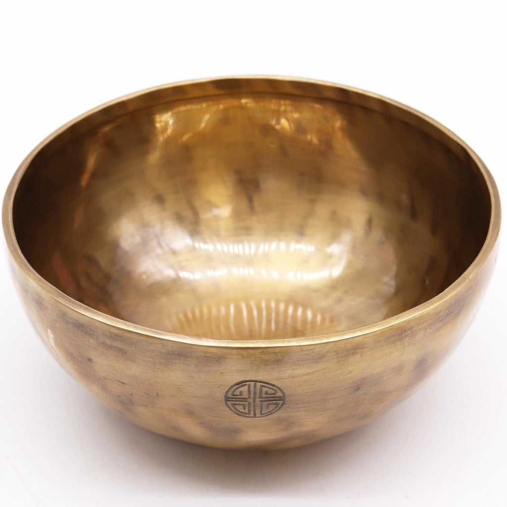 Product image of Extra Large Nepalese Moon Bowl - (approx 1450g) - 22cm (view 3), showing a singing bowl with visible moon design details; size details including 1450g, 22cm.