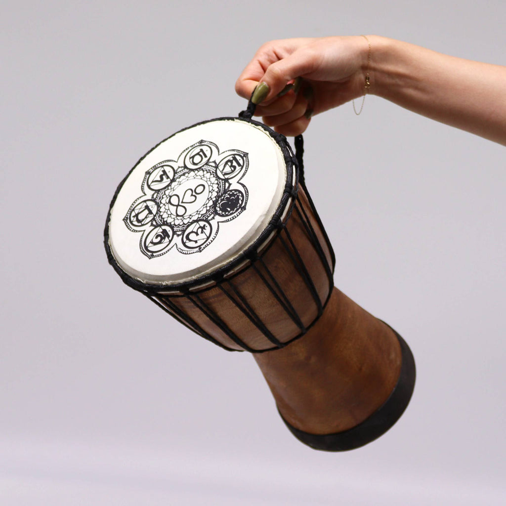 Chakra Wide Top Djembe Drum - 17cm - Irama Nusa
