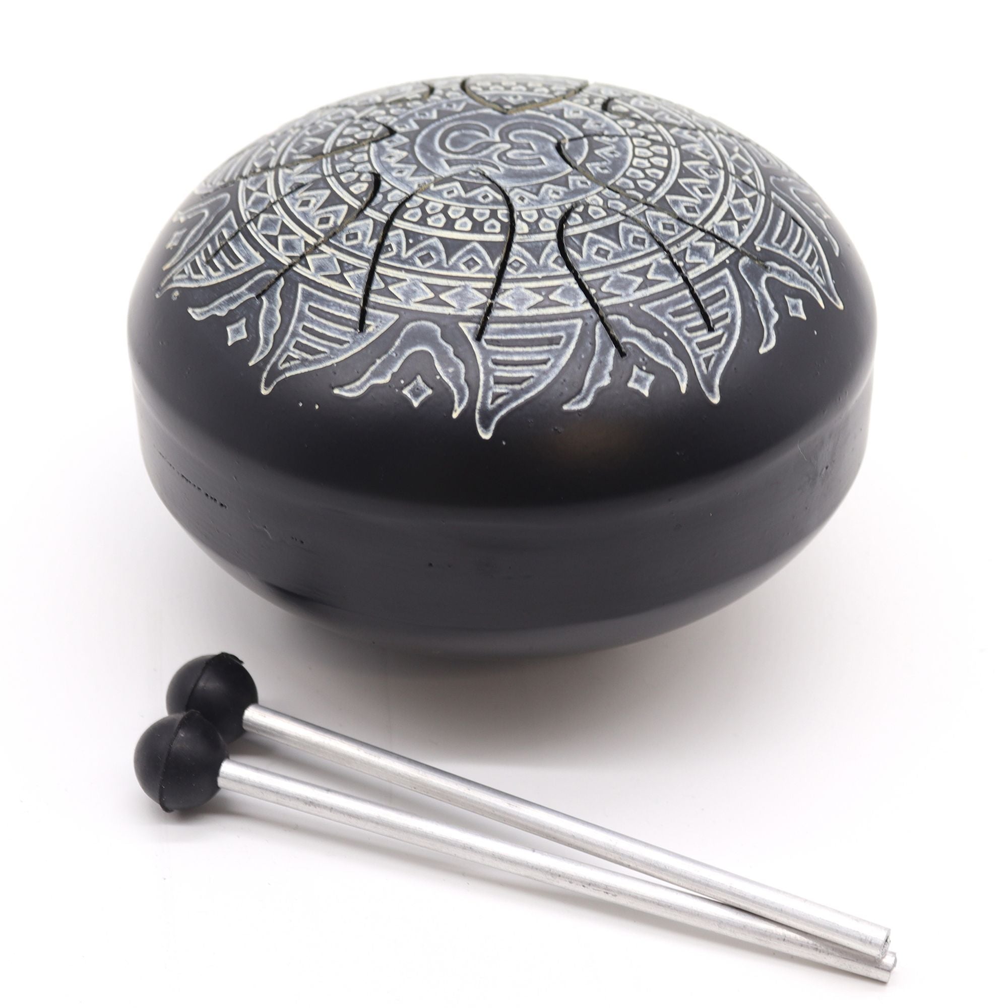 Hapi Drum Om Mandala Engraved - 16cm - Irama Nusa