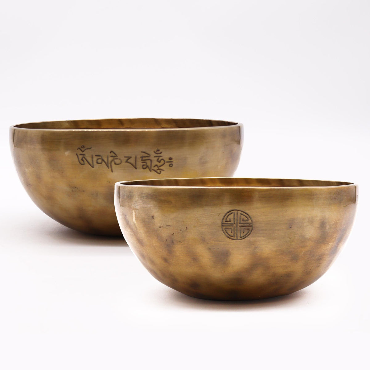 Product image of Extra Large Nepalese Moon Bowl - (approx 1450g) - 22cm (view 2), showing a singing bowl with visible moon design details; size details including 1450g, 22cm.
