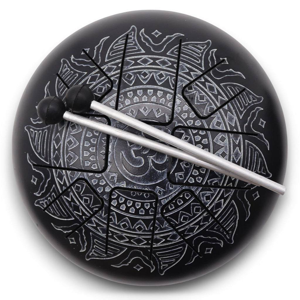 Med Hapi Drum Om Mandala Engraved- 22x15cm - Irama Nusa