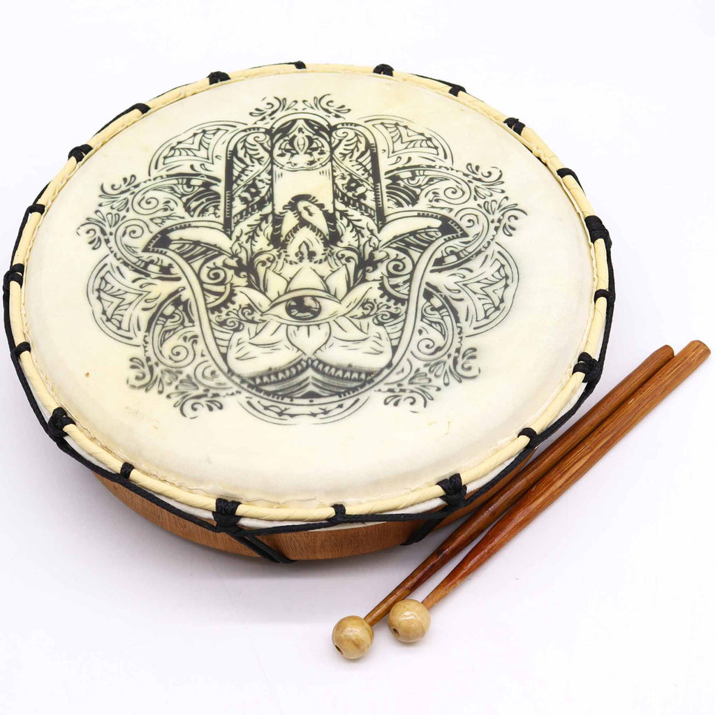 Hamsa Shamanic Drum with Two Sticks - 30cm - Irama Nusa