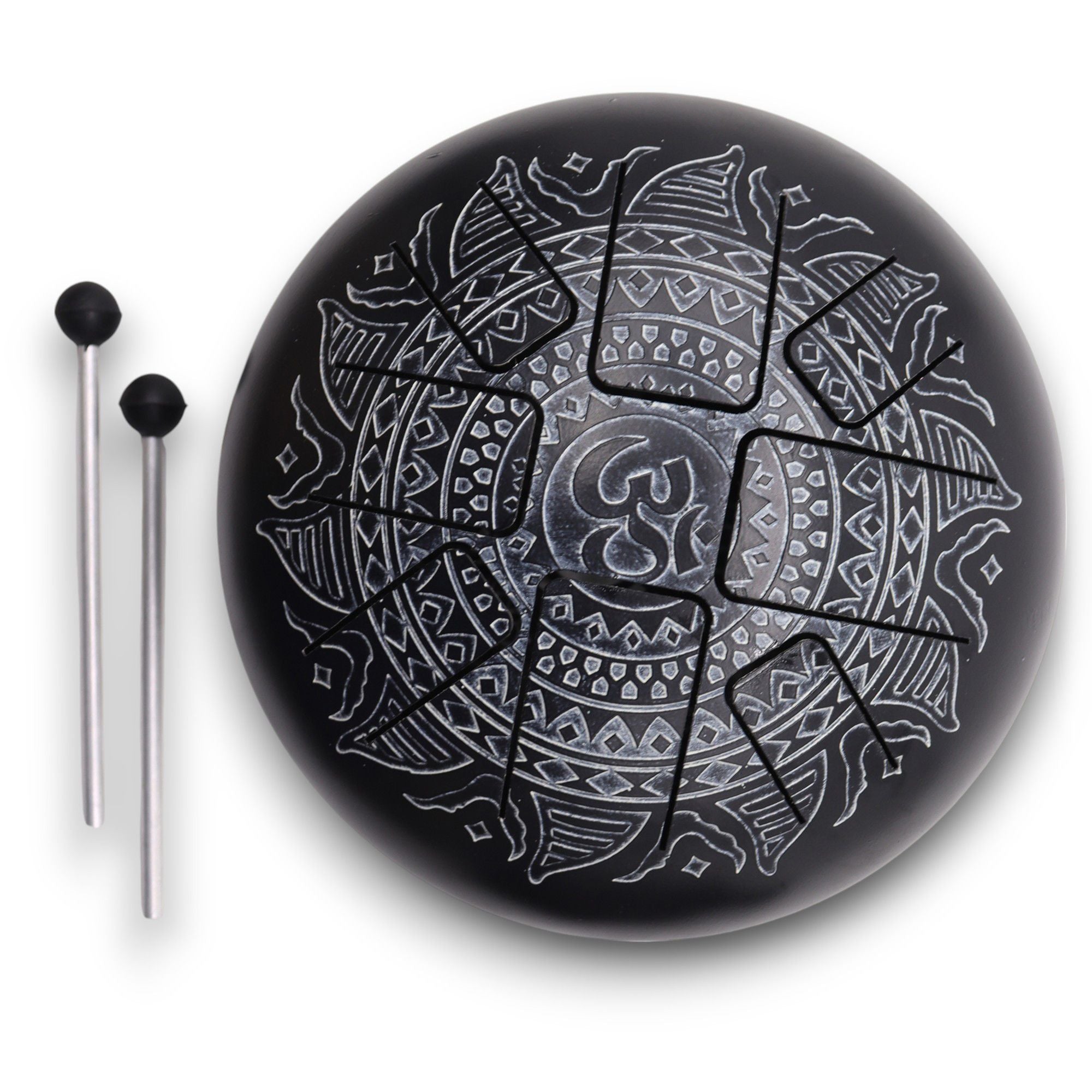 Med Hapi Drum Om Mandala Engraved- 22x15cm - Irama Nusa