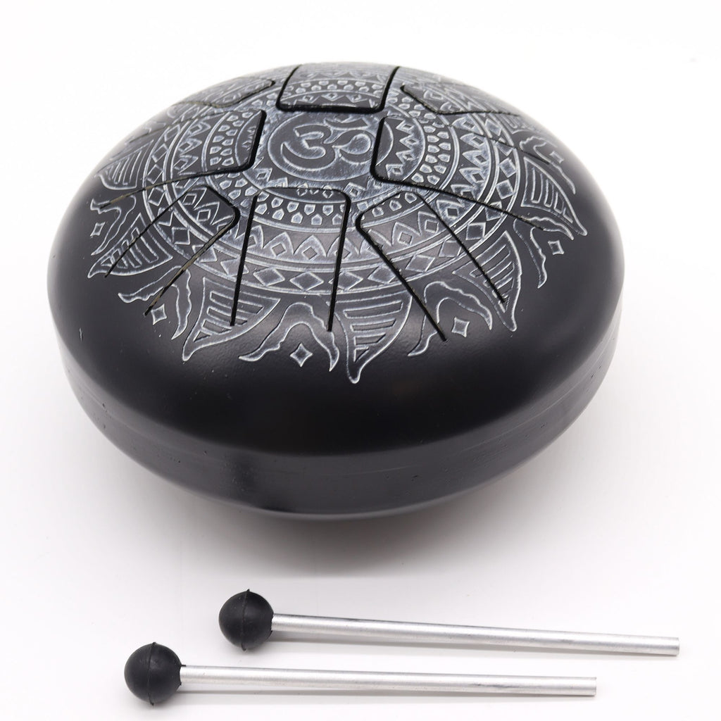 Med Hapi Drum Om Mandala Engraved- 22x15cm - Irama Nusa