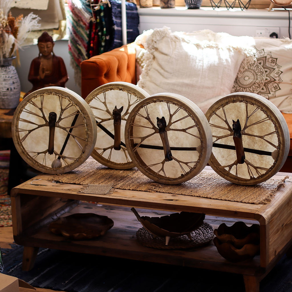 Spirit of the Wolf - Sharman Drum & Stick- Tunable - 40cm - Irama Nusa