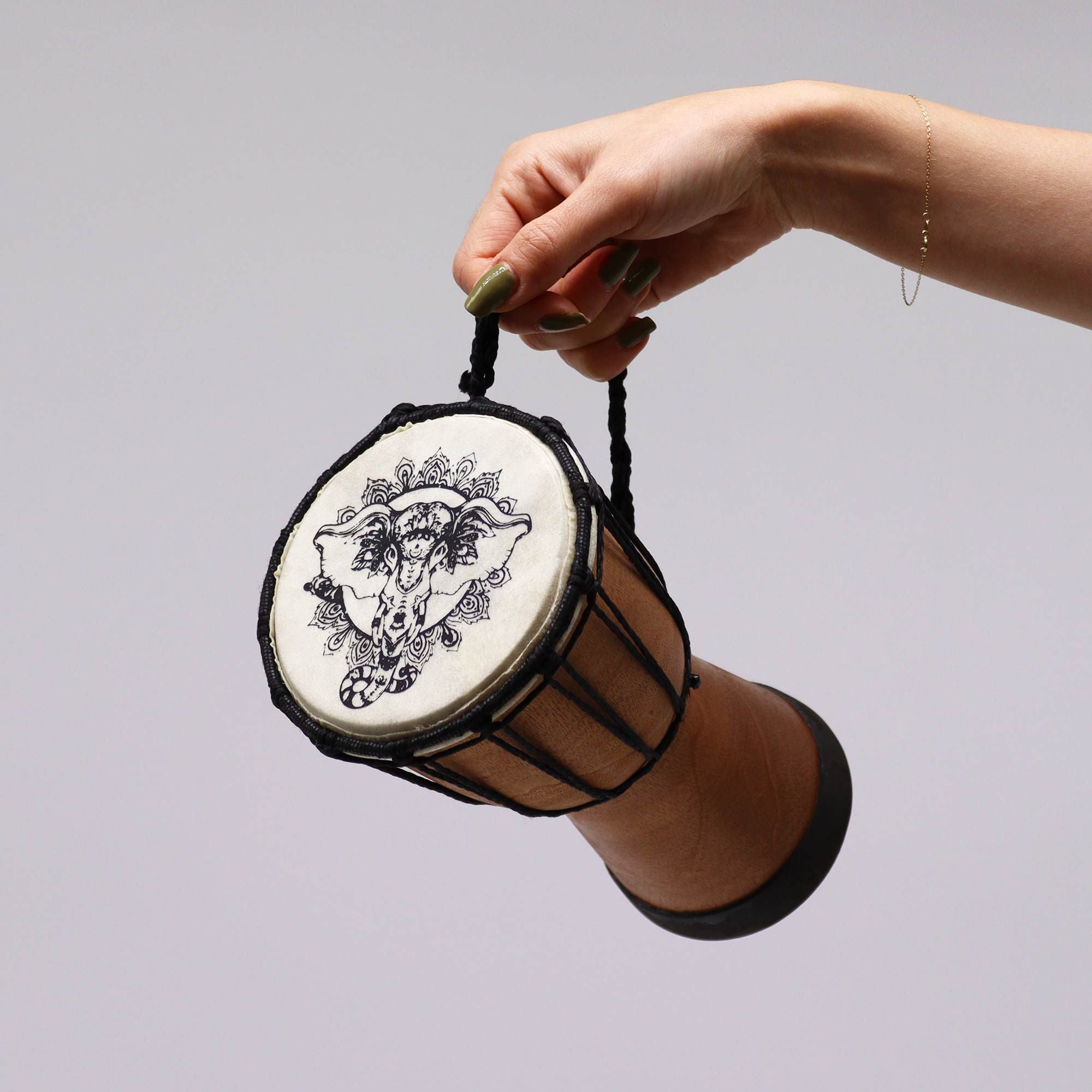 Elephant Wide Top Djembe Drum - 20cm - Irama Nusa