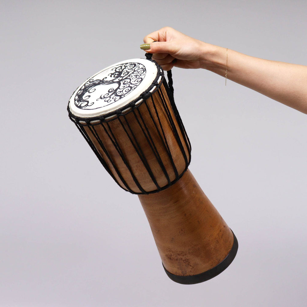 Tree of Life Wide Top Djembe Drum - 18cm - Irama Nusa