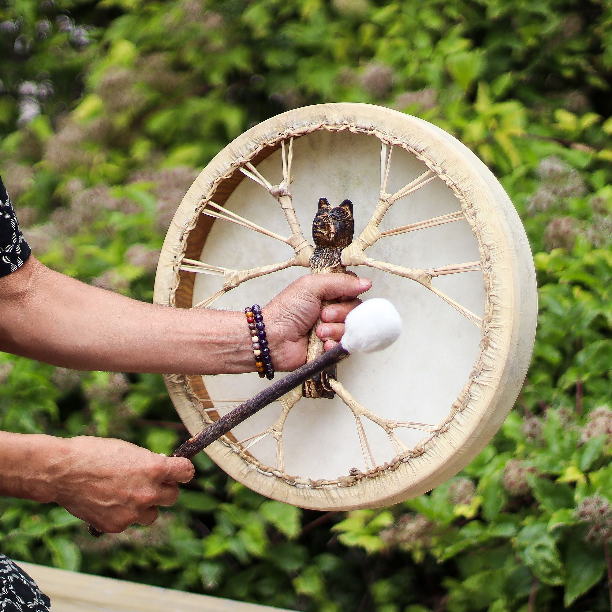 Spirit of the Bear - Shaman Drum & Stick- Tunable - 40cm - Irama Nusa