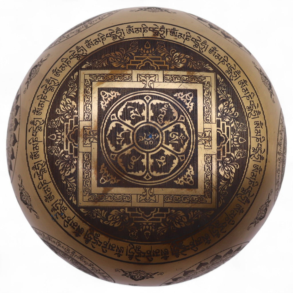 Pure Brass Etched Yogi - Set of 4 - Approx 3.85kg - Irama Nusa