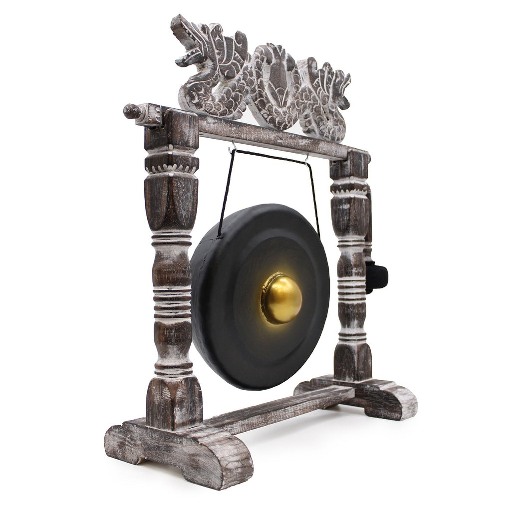 Small Healing Gong in Stand - 25cm - Black - Irama Nusa