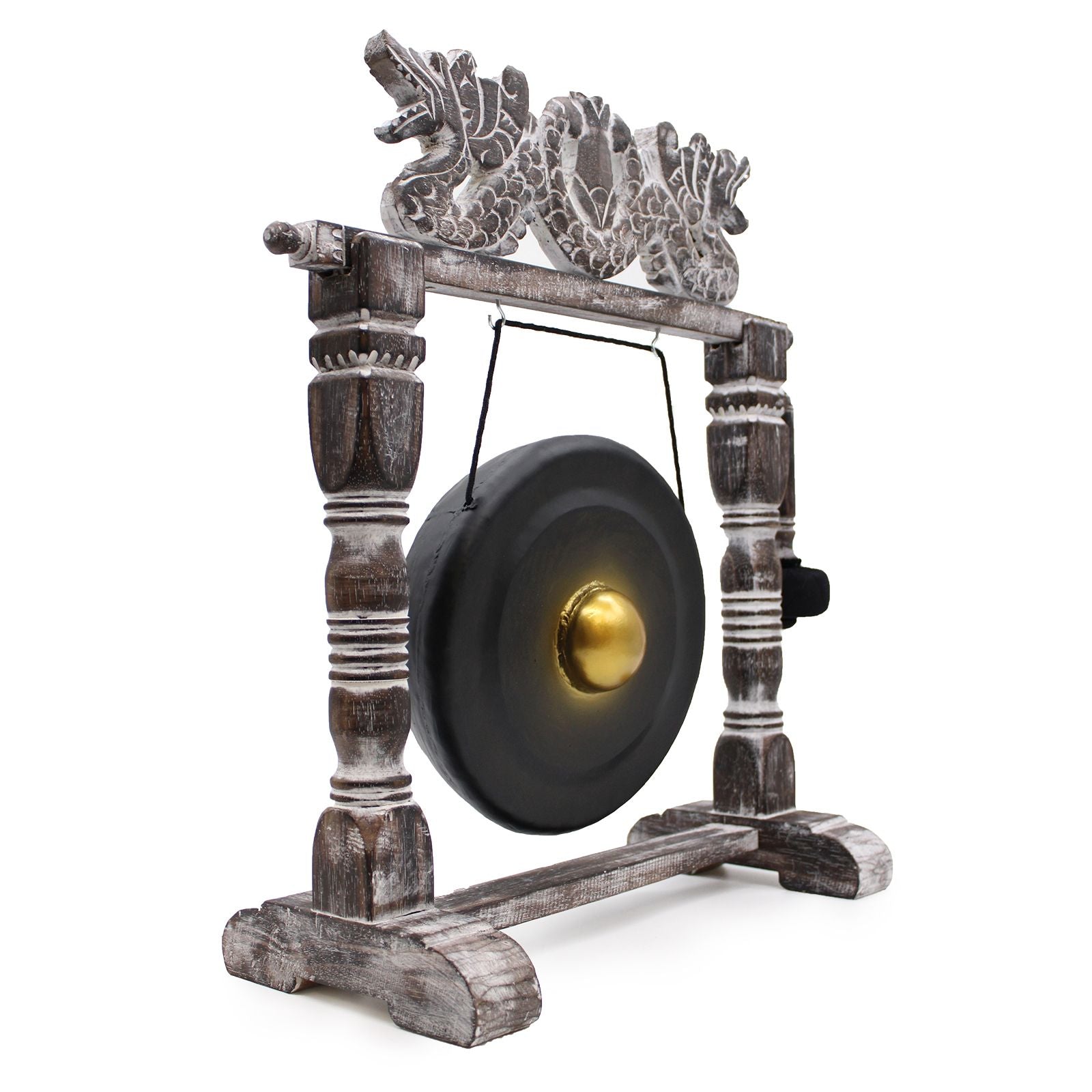 Small Healing Gong in Stand - 25cm - Black - Irama Nusa