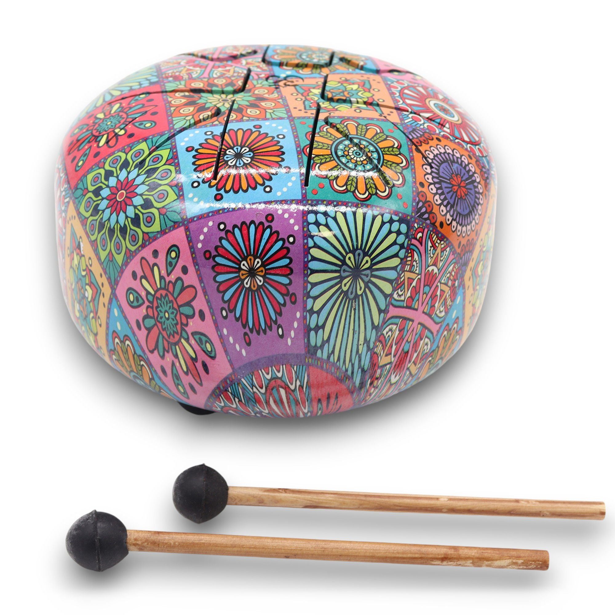Med Hapi Drum Multi Coloured - 17x13cm - Irama Nusa