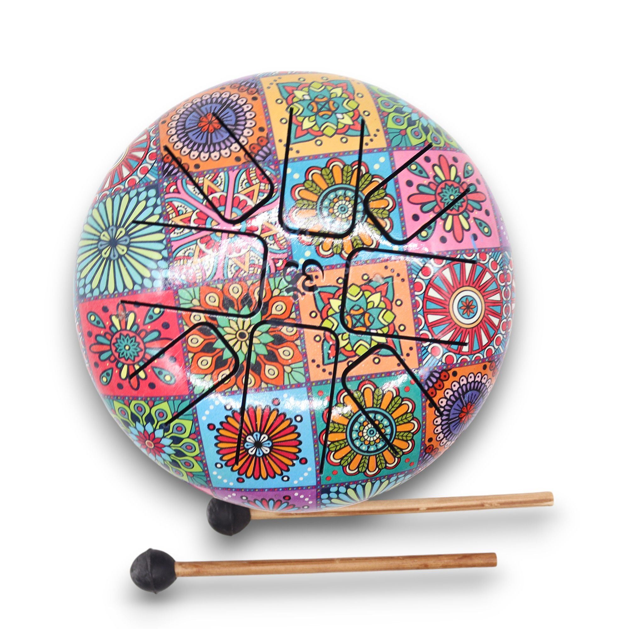 Med Hapi Drum Multi Coloured - 17x13cm - Irama Nusa
