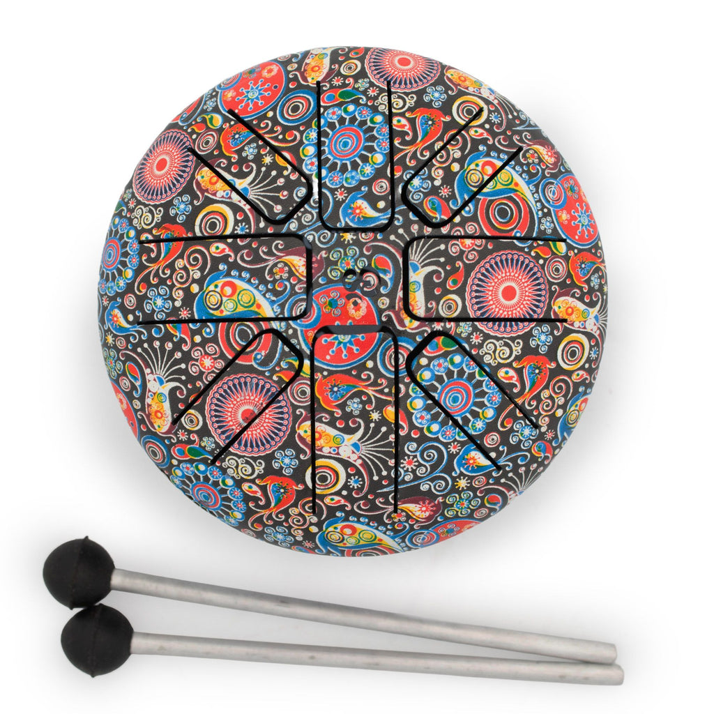 Small Hapi Drum Multi Coloured- 13x9cm - Irama Nusa