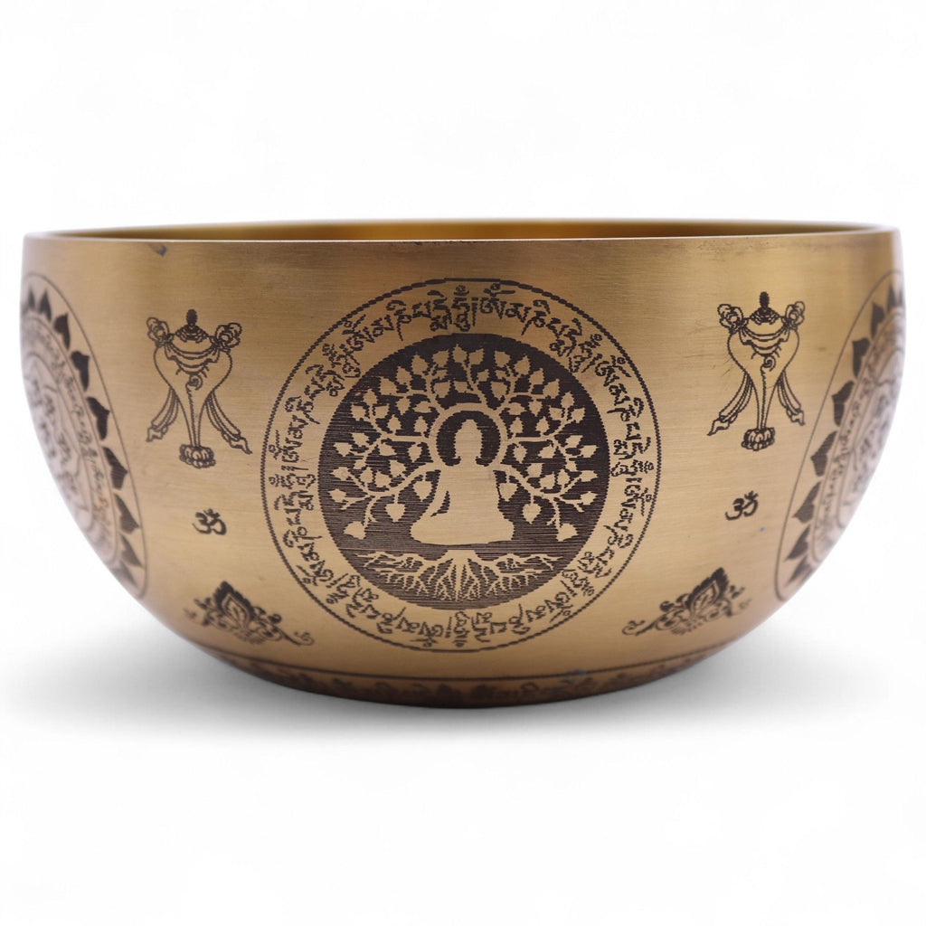 Pure Brass Etched Yogi - Set of 4 - Approx 3.85kg - Irama Nusa