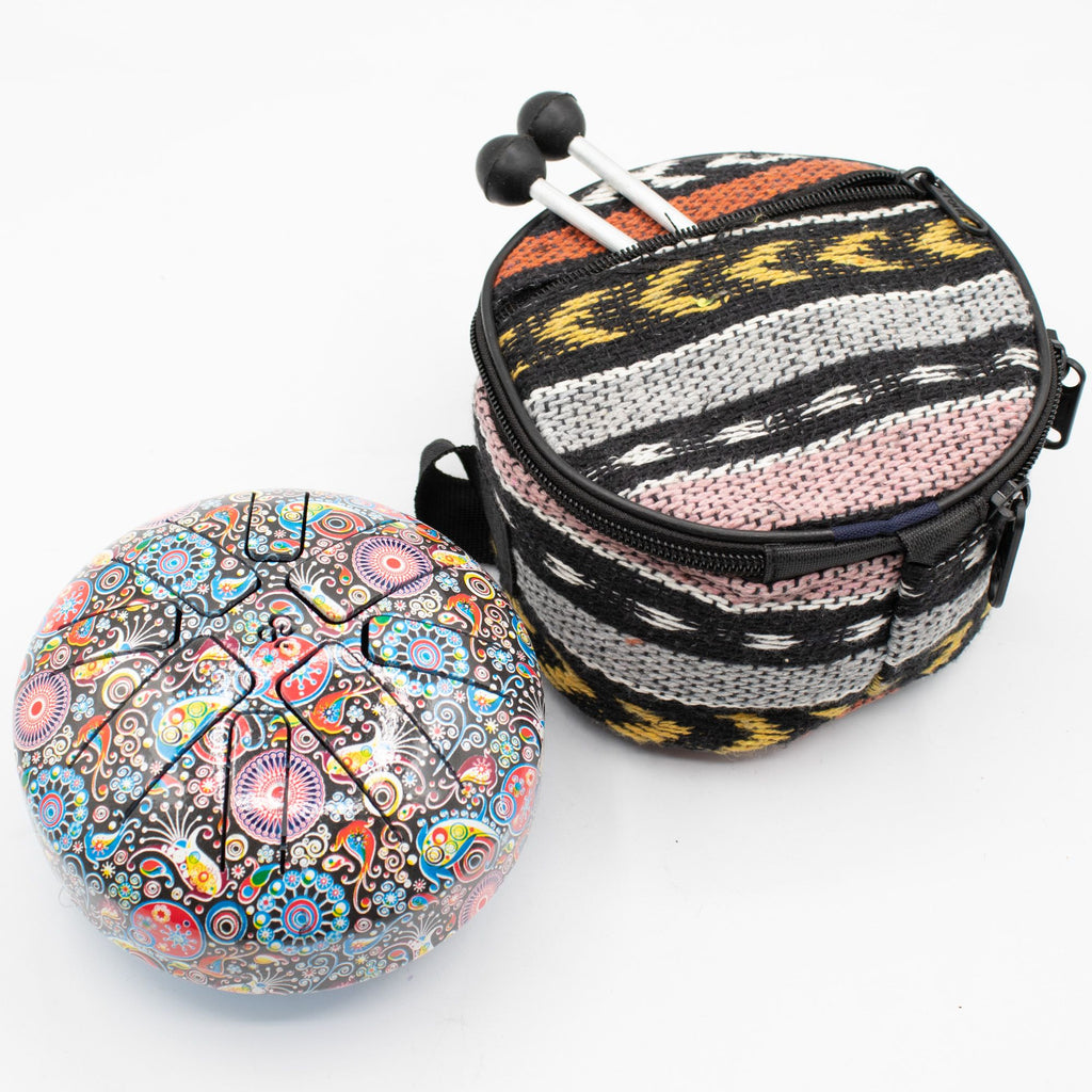 Small Hapi Drum Multi Coloured- 13x9cm - Irama Nusa