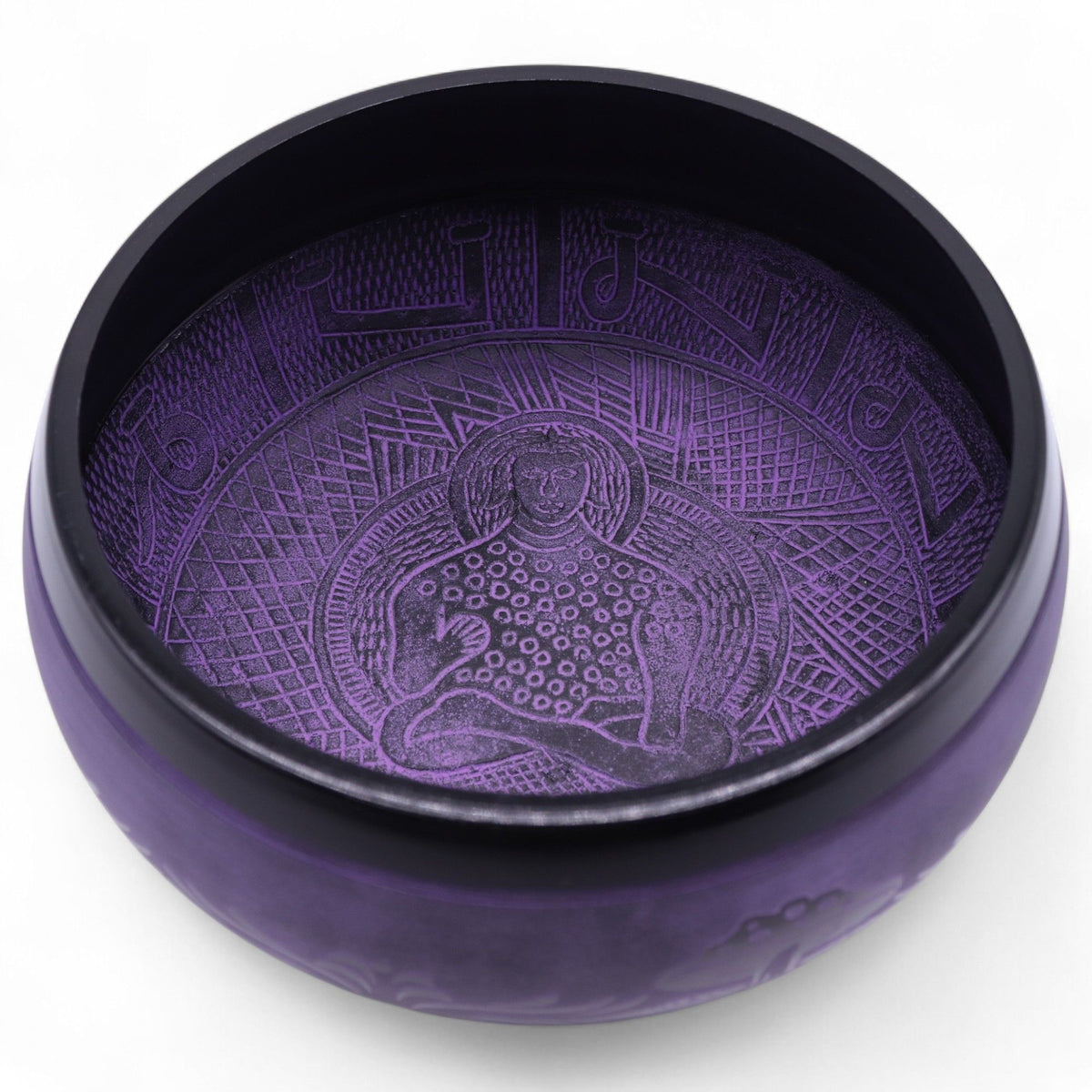 Product image of Extra Loud - Mushroom Singing Bowl - Purple Haze (23x10.5cm, 1.3kg) (view 3), showing a singing bowl with a purple colourway; size details including 5cm, 1.3kg.