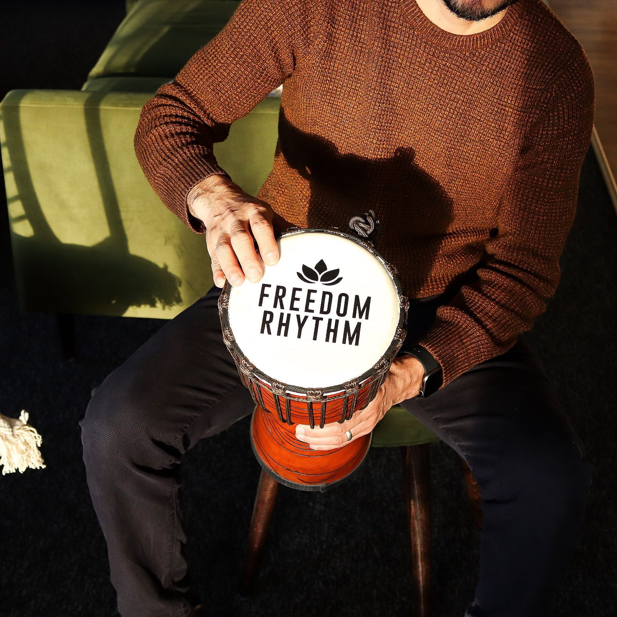Medium Pro Djembe Drum - Freedom Rhythm (high) - 40cm (18cm Dia) - Irama Nusa