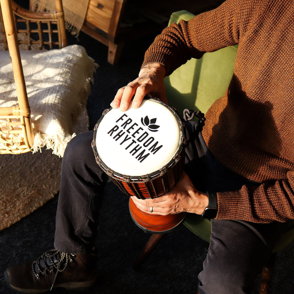 Medium Pro Djembe Drum - Freedom Rhythm (high) - 40cm (18cm Dia) - Irama Nusa
