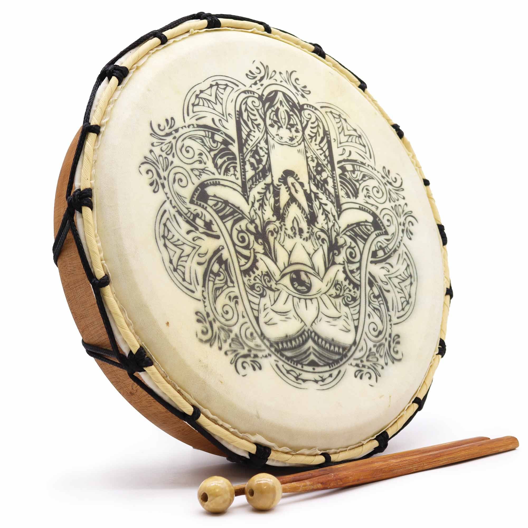 Hamsa Shamanic Drum with Two Sticks - 30cm - Irama Nusa