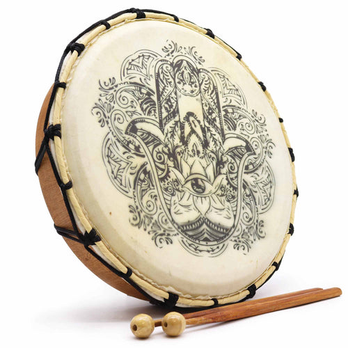 Hamsa Shamanic Drum with Two Sticks - 30cm - Irama Nusa