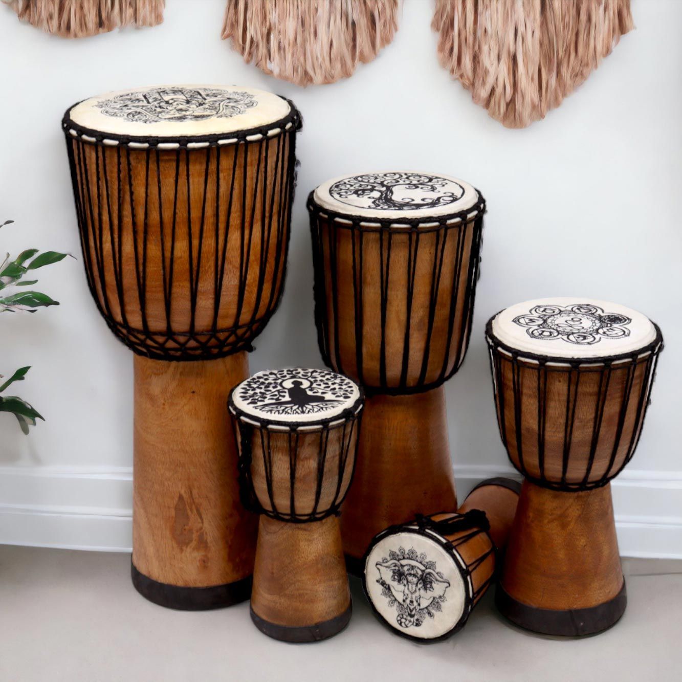 Chakra Wide Top Djembe Drum - 17cm - Irama Nusa