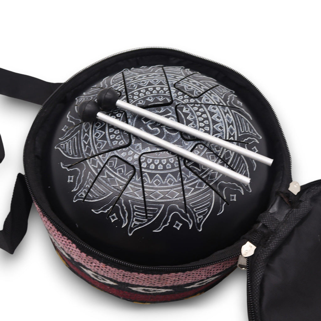 Med Hapi Drum Om Mandala Engraved- 22x15cm - Irama Nusa